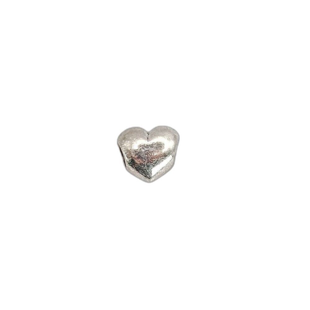 Pandora Silver Puffed Smooth Heart Authentic Retired Charm